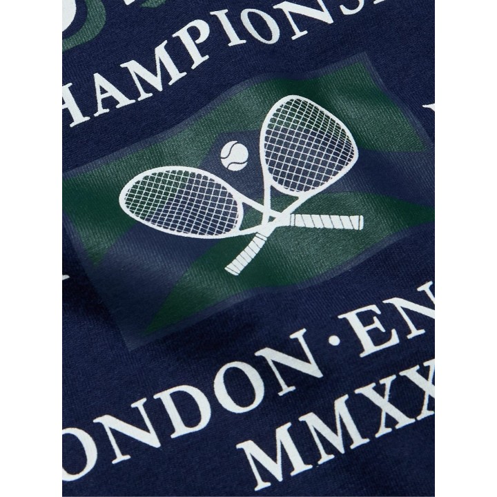 Polo Ralph Lauren - T-shirt Wimbledon imprimé en jersey de coton recyclé - Bleu